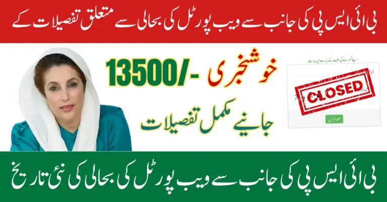 BISP 8171 Portal Re-launch Date Announced For Check June Payment