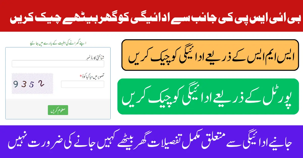 BISP 8171 Result Check Online By CNIC