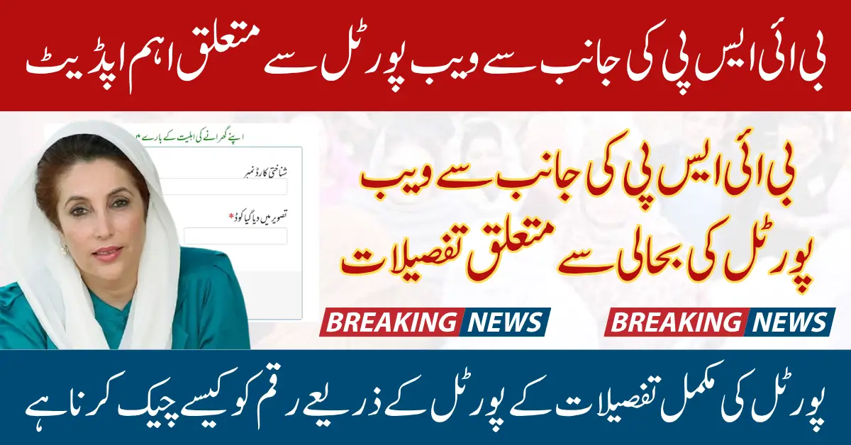 BISP Portal Maintenance June 2025 Check 13500 Payment During Portal Downtime