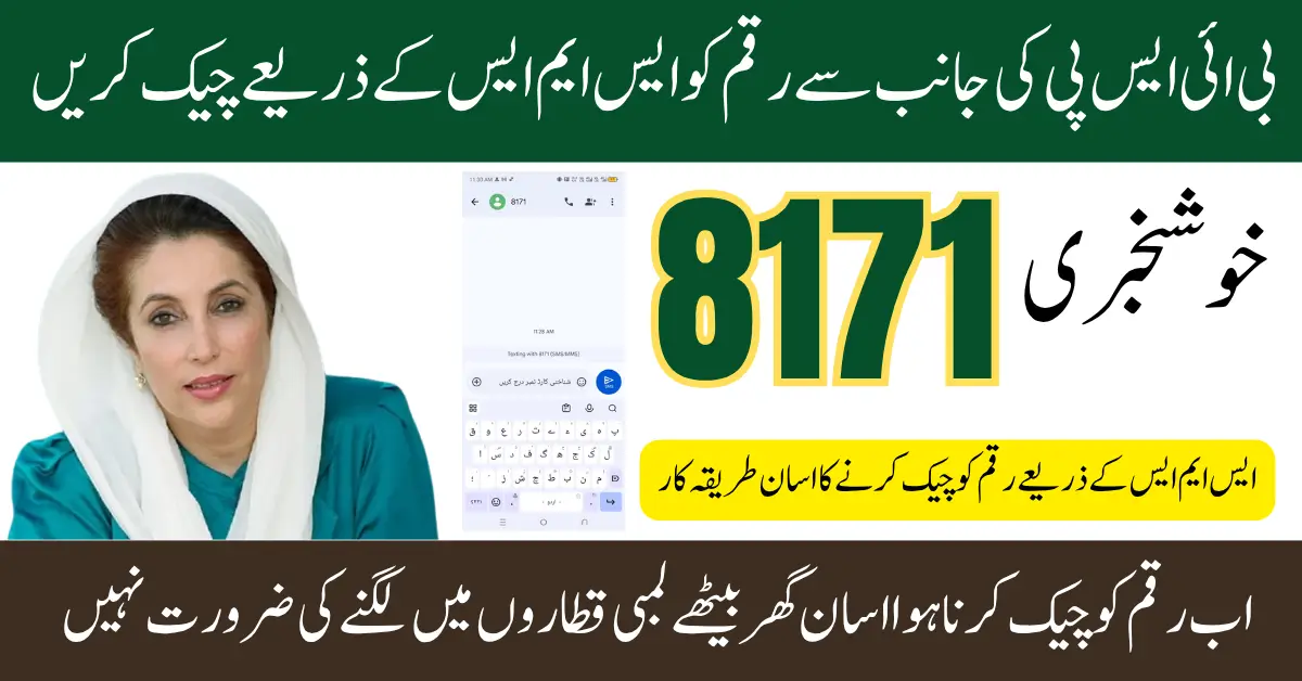 BISP 8171 SMS Payment Status Check If Web Portal Not Working Properly In 2025