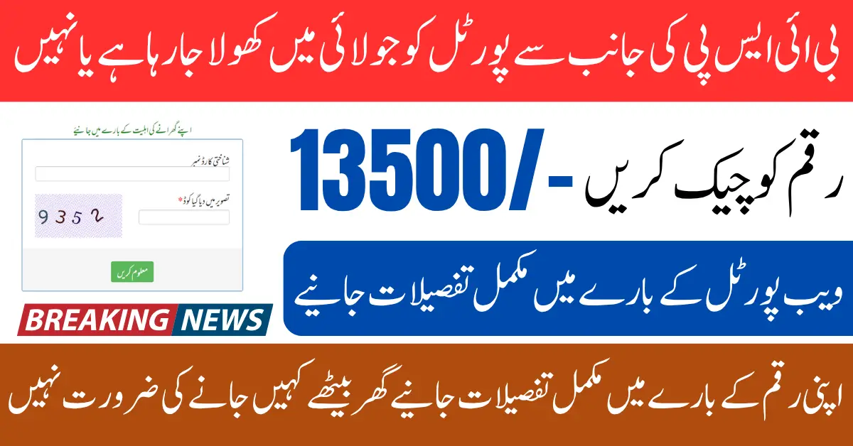 BISP 8171 Portal Update July 2025 Check Payment Status Online Using CNIC Number