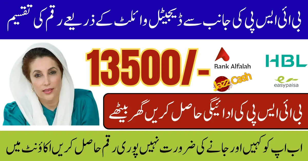BISP Digital Wallet System For Widrawl Rs 13500 Payment in Rural Side Full Guide