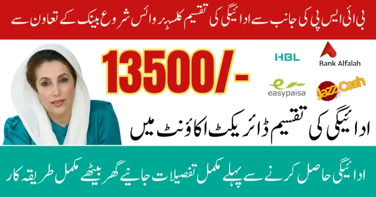 BISP 8171 Cluster 11 Payment Release Hiring Banks in 2025 Disbursement 13500 Full Details Step By Step