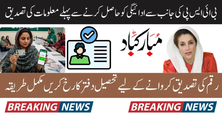 BISP 8171 Verification Process August 2025 New Payment 13500 Eligiable Women Without Interruption