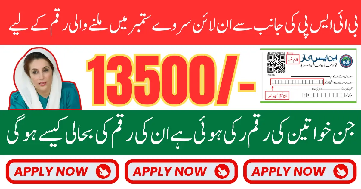 BISP Survey 2025 Payment Eligibility And September 13500 Installment Schedule Know Full Guide
