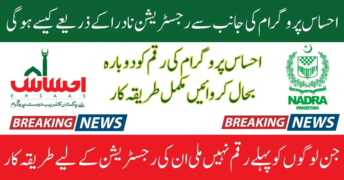 Ehsaas Program Registration 8171 Nadra for Needy Families in Pakistan Know Full Details 2025