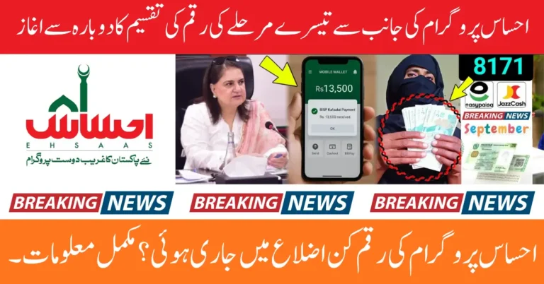 8171 Ehsaas Program Phase 3 Payments July–September District-Wise Schedule 2025