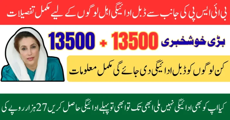 BISP Double Payment September 2025 People Who Is Eligiable But Not Received 13500 First Full Guide