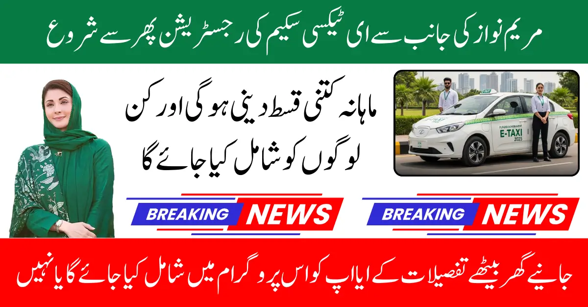 E Taxi Scheme 2025 Easy Monthly Installments Plan Announced Know Full Guide Step By Step