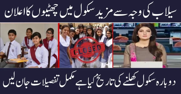 Punjab School Holidays 2025 Flood 45 Lahore schools shut Down Here’s official Update