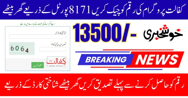 8171 Web Portal Benazir Kafalat Payment Online Check Using CNIC Get Installment If You Qualify