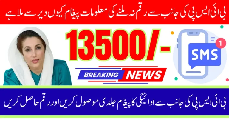 BISP 8171 Payment SMS Delay November 2025 And Get 13500 Timely Know Full Guide Step By Step