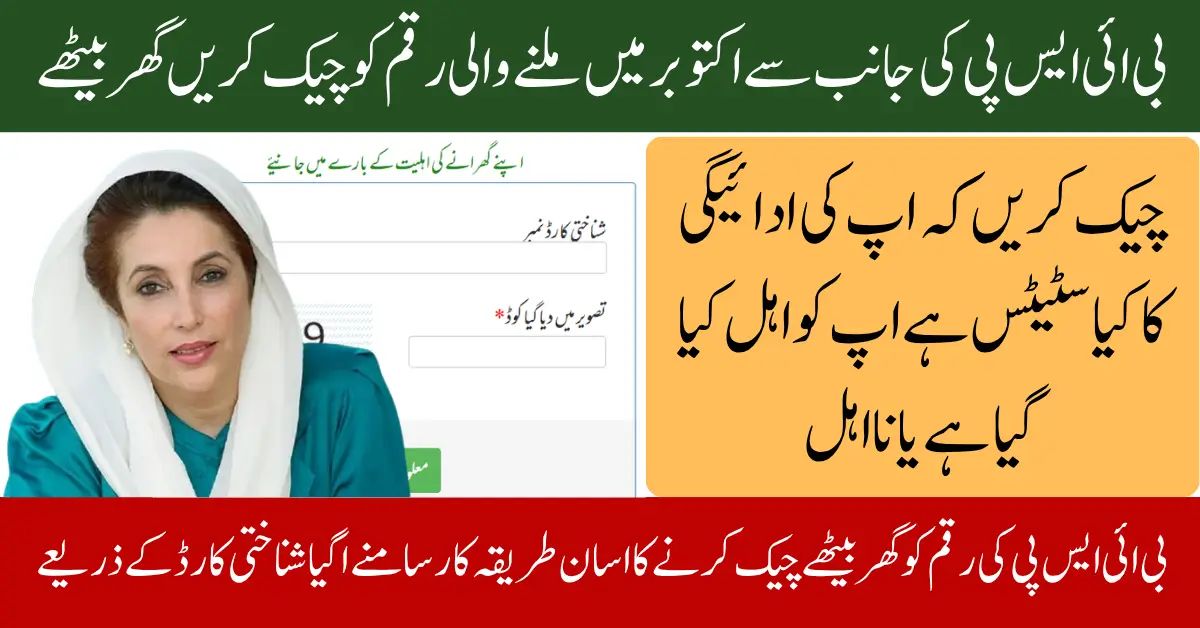 BISP 8171 Tracking Portal October 2025 Check 13500 Online Using CNIC