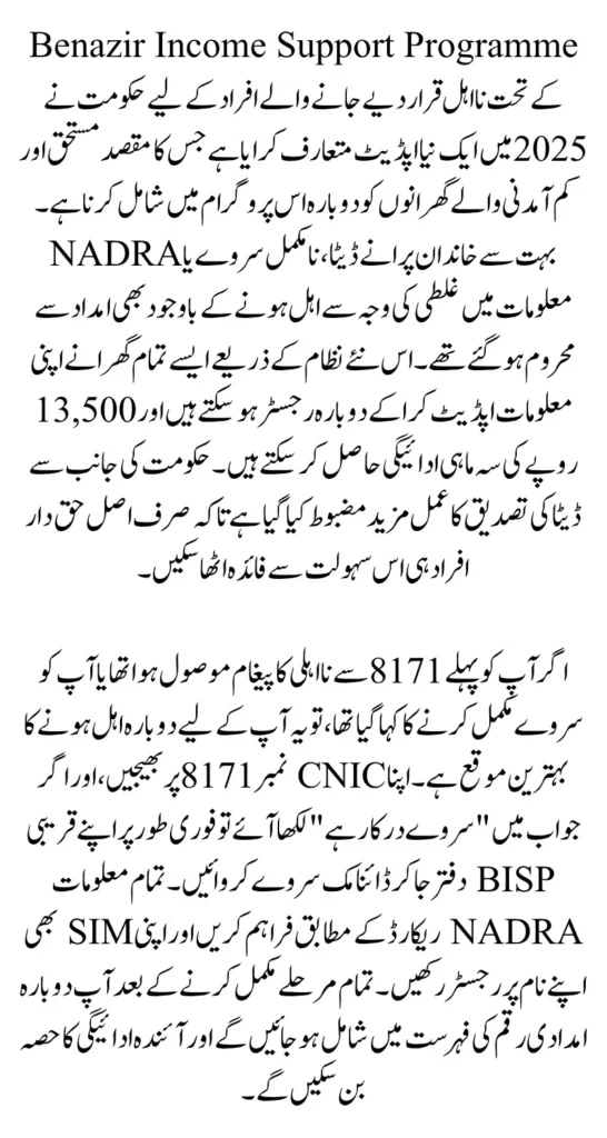 BISP Disqualified Persons List 2025 Check Name And Become Eligiable Full Guide For 13500 Payment