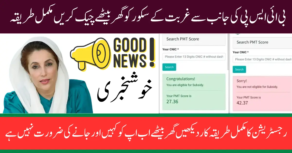 BISP Ehsaas PMT Score Check Through 8171 Web Portal Know Complete Details 2025