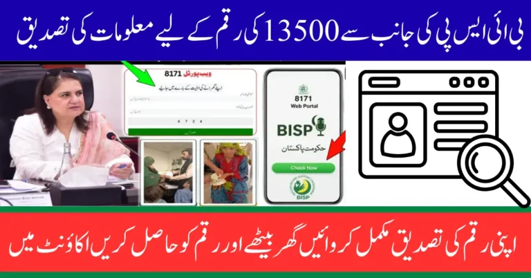 Benazir Income Support Programme Verification And Get Instantly Payment SMS Full Guide
