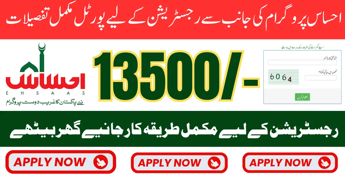 Ehsaas Program Registration Form 2025 Complete Method To Fill And Get ₨13,500